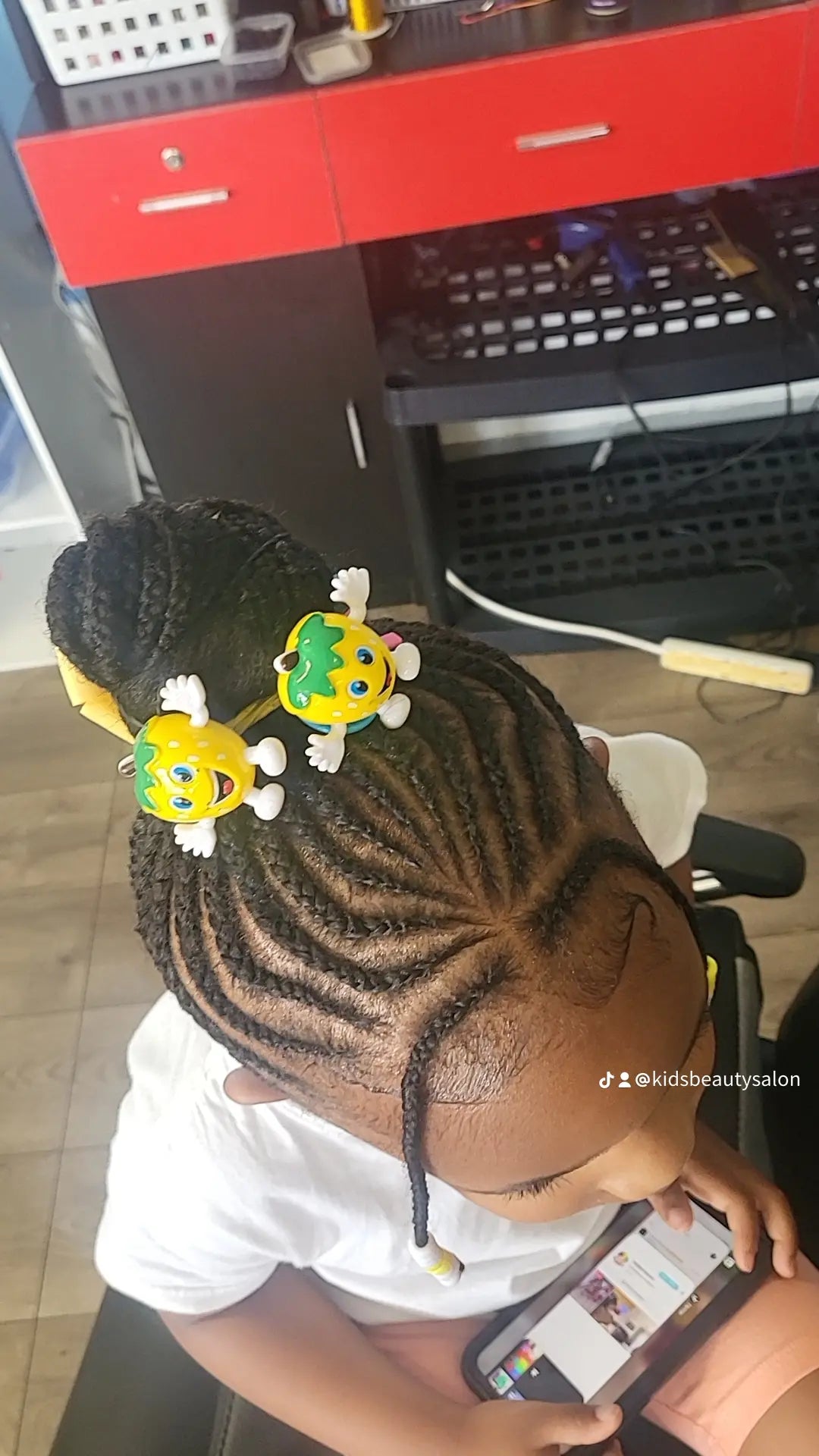 Kids Own hair braided( call for price)