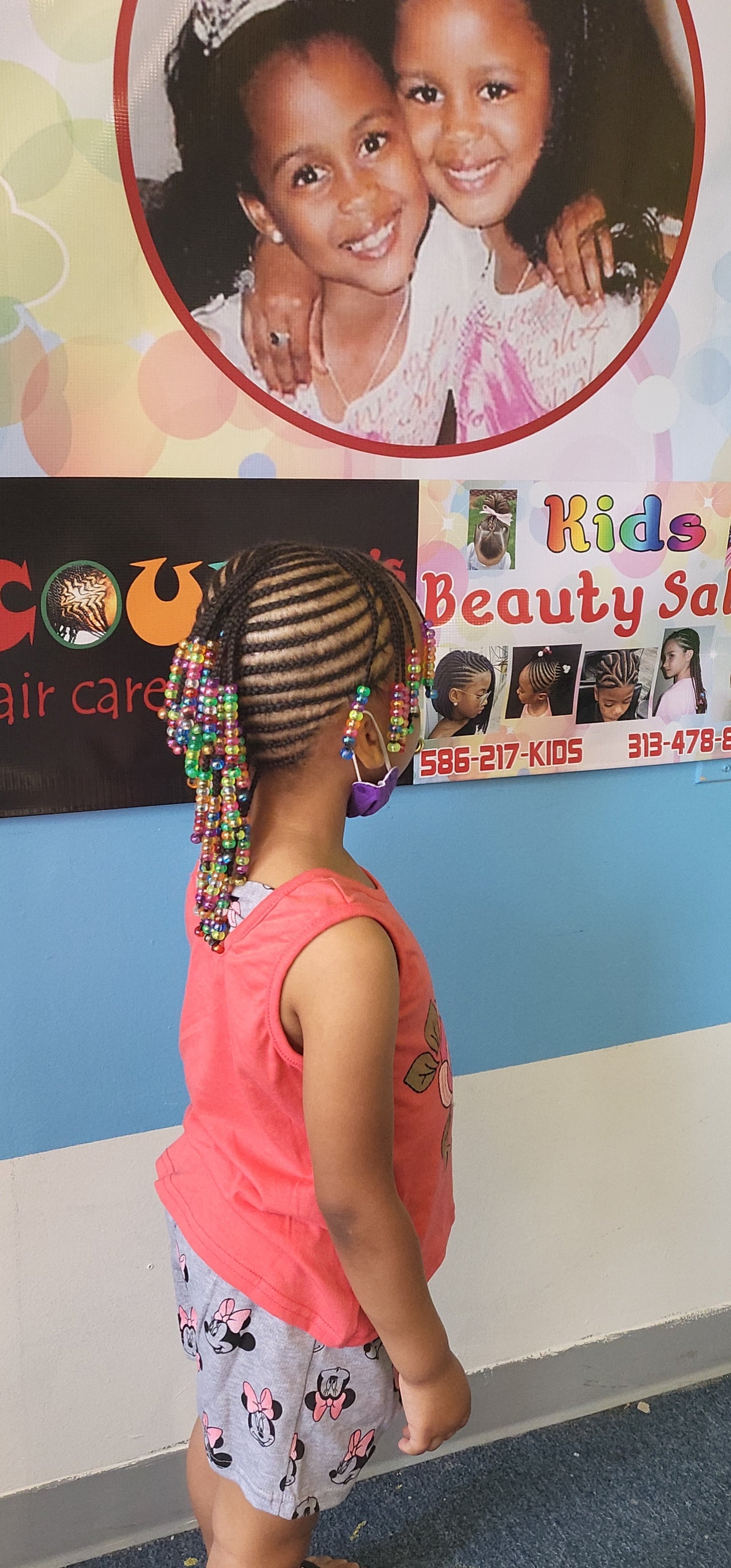 Kids Own hair braided( call for price)