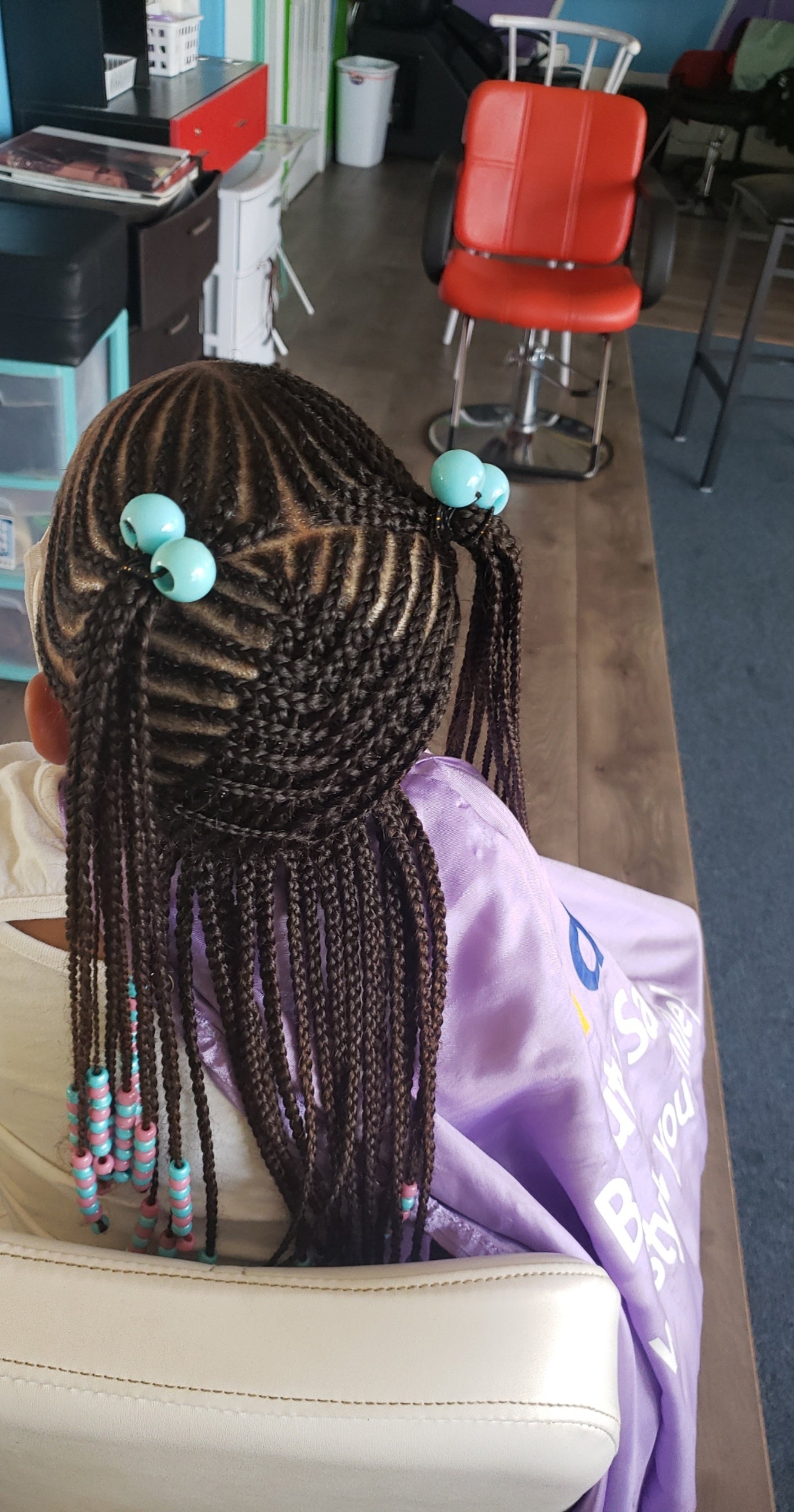 Kids Own hair braided( call for price)