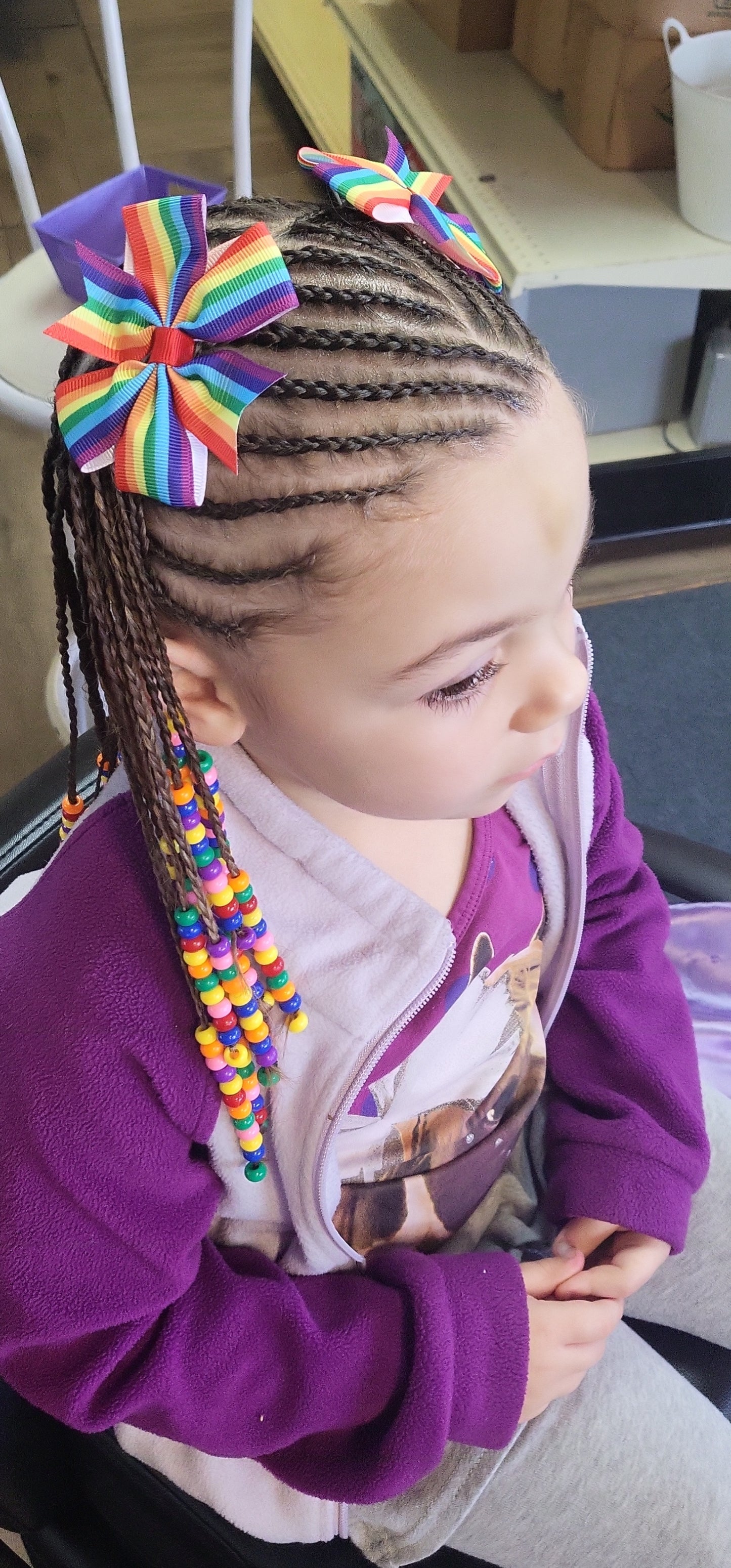 Kids Own hair braided( call for price)