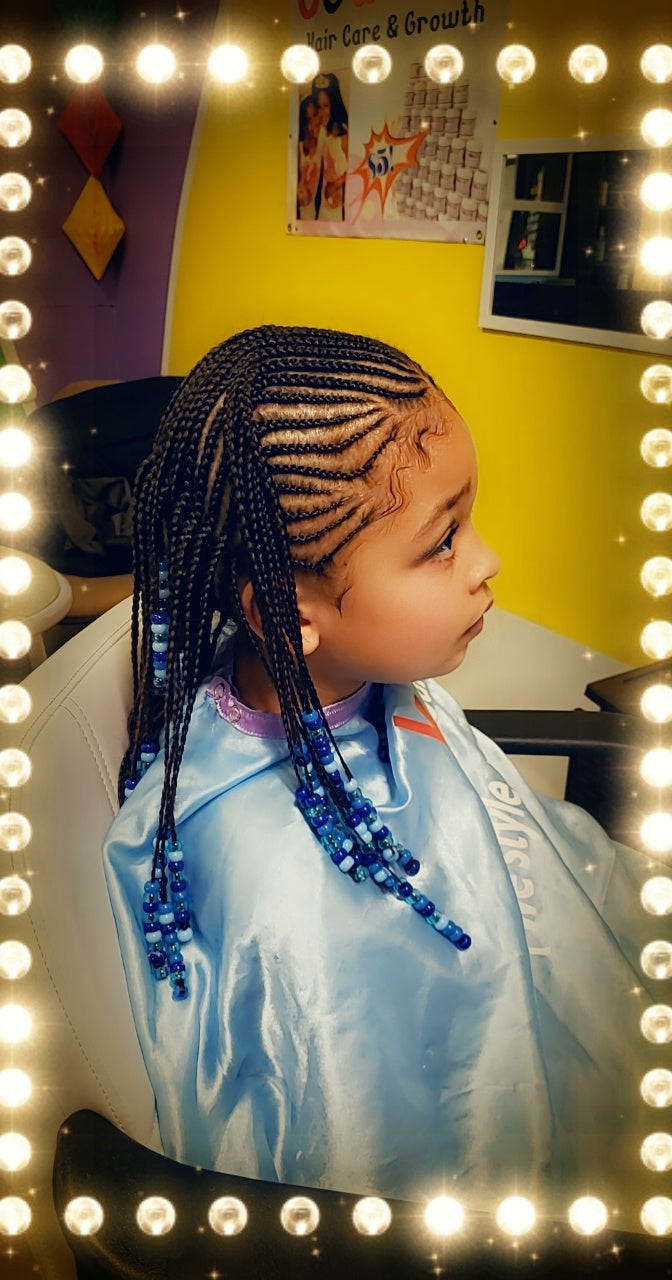 Kids Own hair braided( call for price)