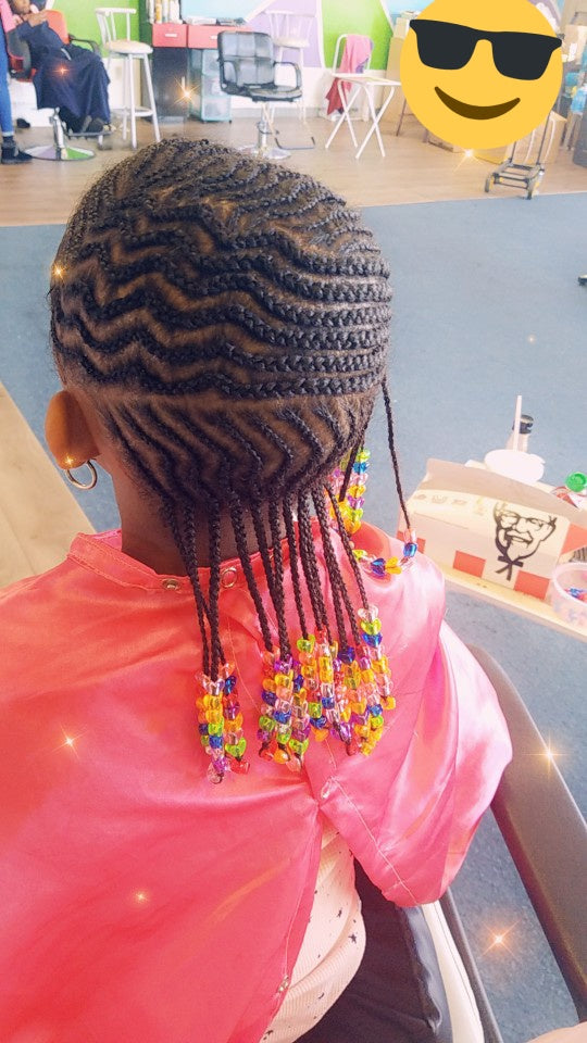 Kids Own hair braided( call for price)