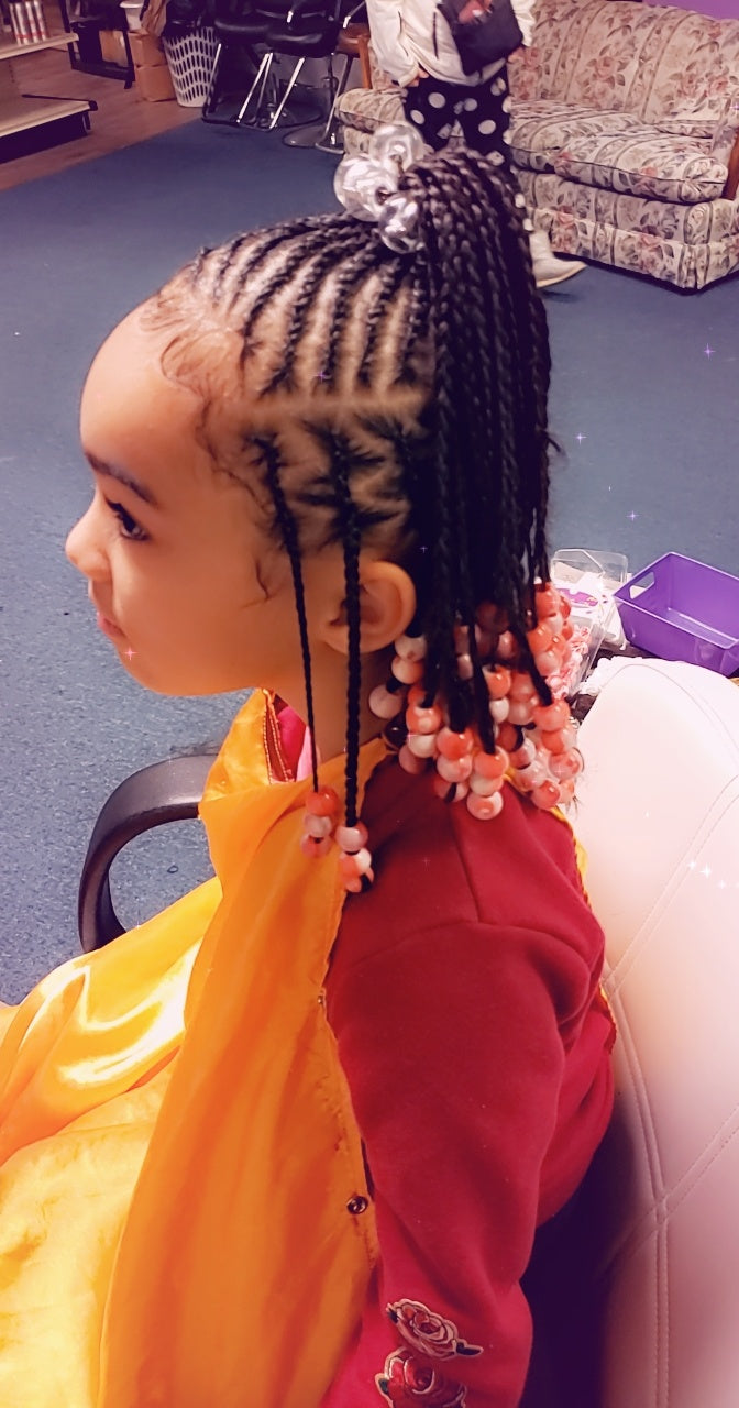 Kids Own hair braided( call for price)